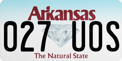 AR license plate 027UOS