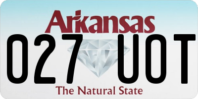 AR license plate 027UOT