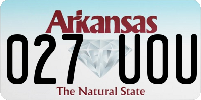 AR license plate 027UOU