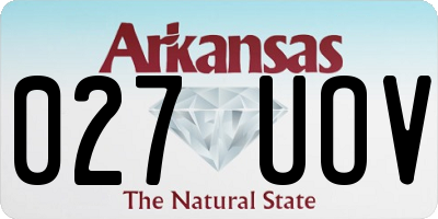 AR license plate 027UOV