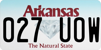 AR license plate 027UOW