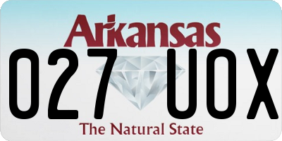 AR license plate 027UOX