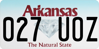 AR license plate 027UOZ