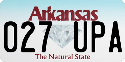 AR license plate 027UPA
