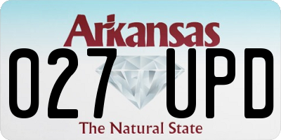 AR license plate 027UPD