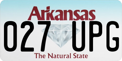 AR license plate 027UPG