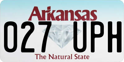 AR license plate 027UPH