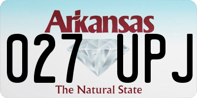 AR license plate 027UPJ
