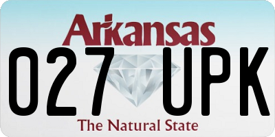 AR license plate 027UPK
