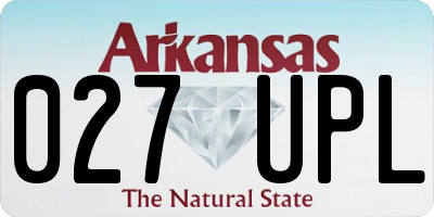 AR license plate 027UPL