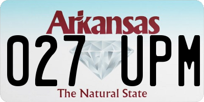 AR license plate 027UPM