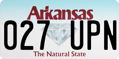 AR license plate 027UPN