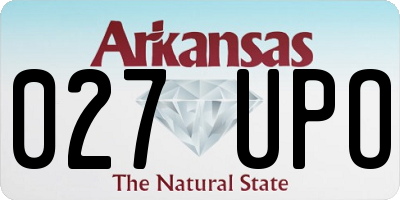 AR license plate 027UPO