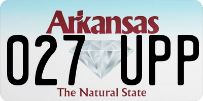 AR license plate 027UPP