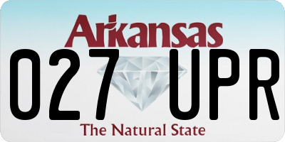 AR license plate 027UPR