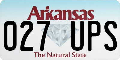 AR license plate 027UPS