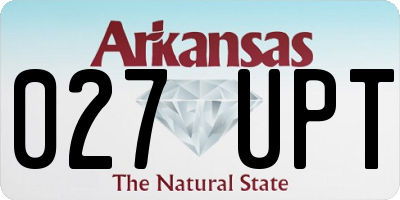 AR license plate 027UPT