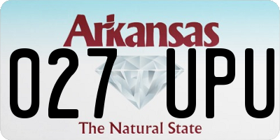 AR license plate 027UPU