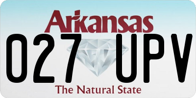 AR license plate 027UPV