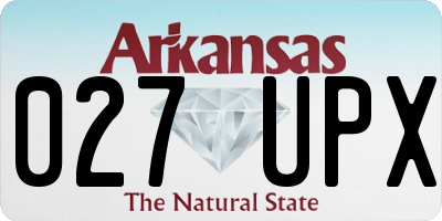 AR license plate 027UPX