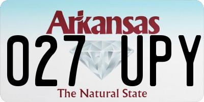 AR license plate 027UPY