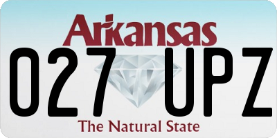 AR license plate 027UPZ