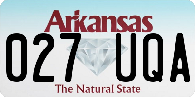 AR license plate 027UQA