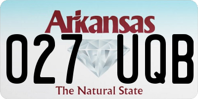 AR license plate 027UQB