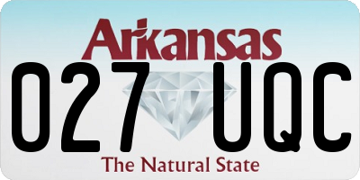 AR license plate 027UQC