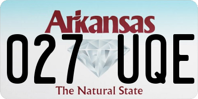 AR license plate 027UQE