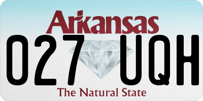 AR license plate 027UQH