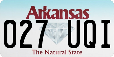 AR license plate 027UQI