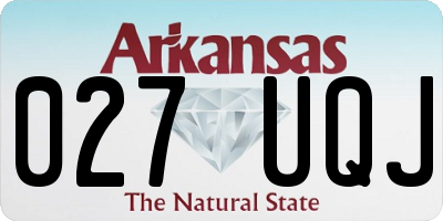 AR license plate 027UQJ
