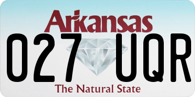 AR license plate 027UQR