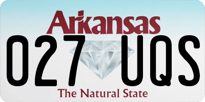 AR license plate 027UQS
