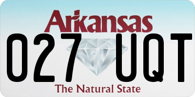 AR license plate 027UQT