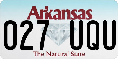 AR license plate 027UQU