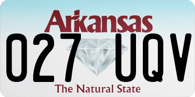 AR license plate 027UQV