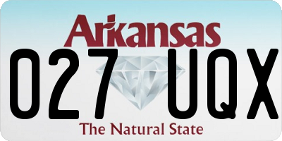 AR license plate 027UQX