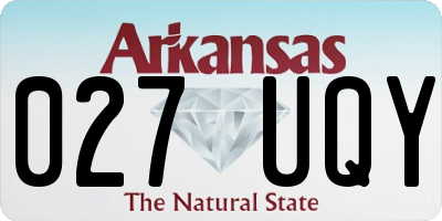 AR license plate 027UQY