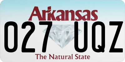 AR license plate 027UQZ