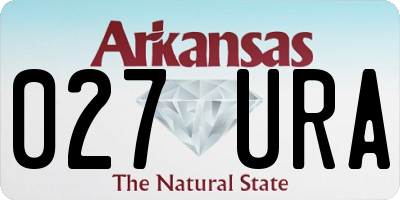AR license plate 027URA