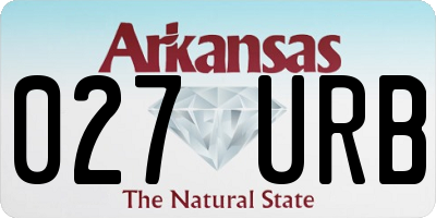 AR license plate 027URB