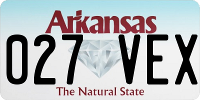 AR license plate 027VEX