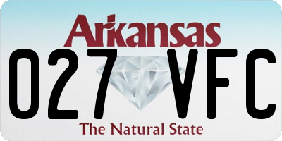 AR license plate 027VFC