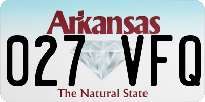 AR license plate 027VFQ