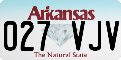 AR license plate 027VJV