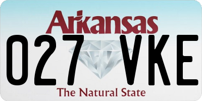 AR license plate 027VKE