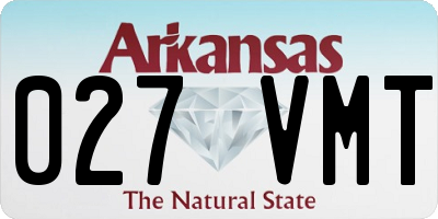 AR license plate 027VMT