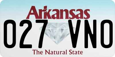 AR license plate 027VNO